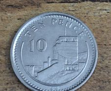 Gibraltar 1994, 10 Pence Coin, Moorish Castle - free standard postage