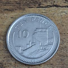Gibraltar 1994, 10 Pence Coin, Moorish Castle - free standard postage