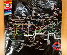 Vintage London Underground Shirt UK Tube Subway Map Tee Size XL BNWT