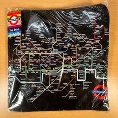 Vintage London Underground Shirt UK Tube Subway Map Tee Size XL BNWT
