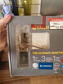 2 sets of brass door handles