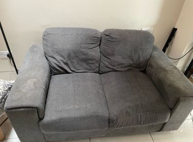 2 seater sofa grey