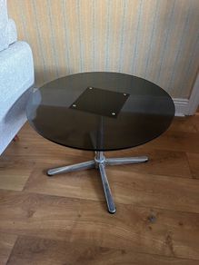 Glass coffee table