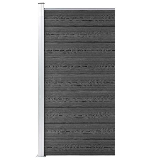 Fence Panel WPC 95x186 cm Black