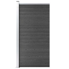 Fence Panel WPC 95x186 cm Black