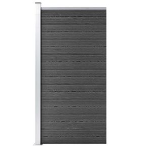 Fence Panel WPC 95x186 cm Black