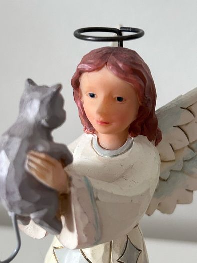 Jim Shore , adorable cat and an angel, Faithful friend,