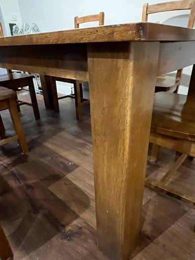 Hardwood Dining Table and 6 Chairs