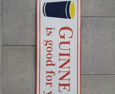 Vintage Guinness Enamel Sign