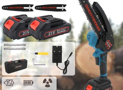 8 inch Cordless Mini Chainsaw 8inch with 2 Batteries NEW
