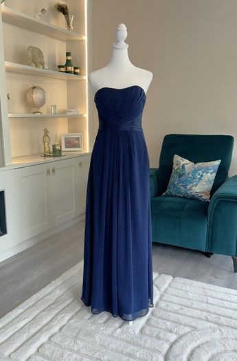 Beautiful Elegant Navy Full Length Dress