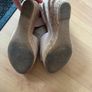 Once worn Aldo leather nude wedges cork wedge Image 4