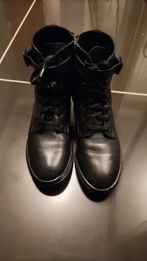 Chunky platform leather boots Mango