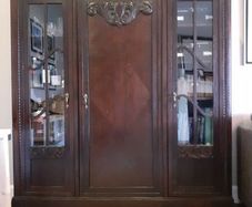 antique solid wood display cabinet