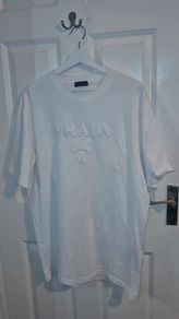 Prada mens brand white txshirt XXL