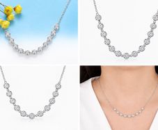 1ct diamond tennis necklace