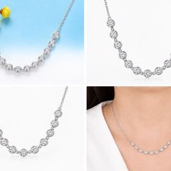1ct diamond tennis necklace