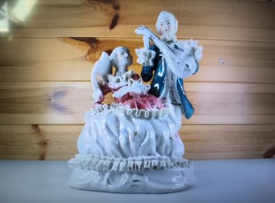 Antique Porcelain Figurine Victorian Man And Woman