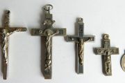 Vintage Religious Jewelry lot, holy Medal, Crucifixes