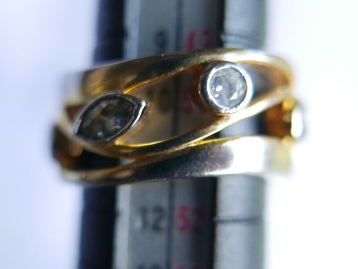 Vintage 925 Sterling Silver Gold Plated Ring Women Fashion Jewelry Cubic Zircon Ring
