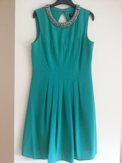 Oasis skater dress with beaded neckline