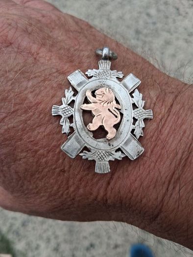 Chester Sterling Silver & 9k Rose Gold Fob(10 grams)