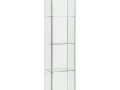 Storage Cabinet Tempered Glass White