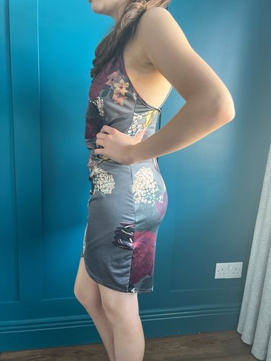 Floral print mini dress. Size S