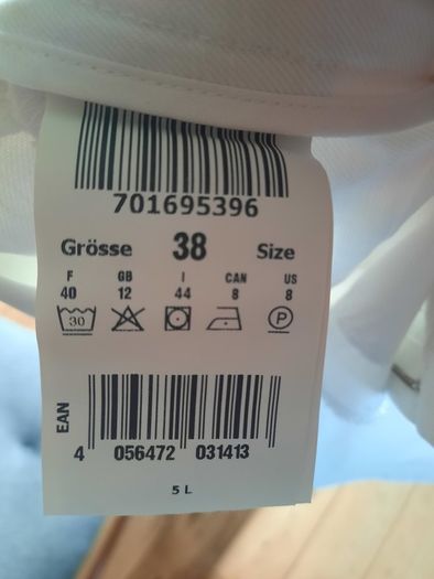 White boot leg jeans size 38