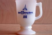 Walt Disney World white glass mug "Joe"