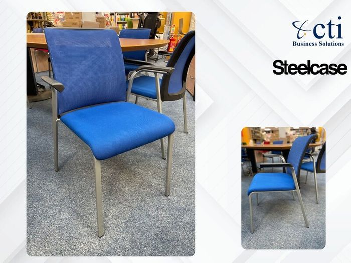 7 x Steelcase Blue Meeting Chairs
