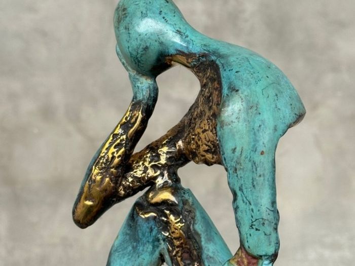 Man Deep In Thought (35cm) - Patinated Bronze