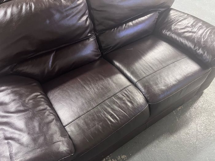 Brown Leather Sofa 3 seater