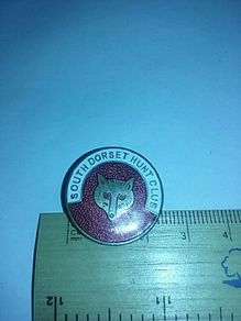 South Dorset hunt club button badge