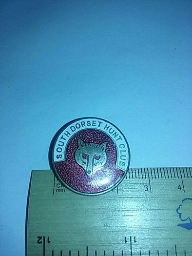 South Dorset hunt club button badge