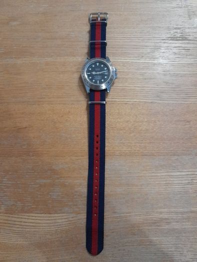 Sharp Scuba Master Divers Watch, Quartz Movement, Stainless Steel Case and Back. WR100M Japanese Movement, Nato Strap.