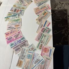 Set 100  PCS China Different Food Coupon , Real Notes Mix Grade Lot Chinese Rice Bill Meat Coupons Note Original Stamp all different ones some are UNC some used