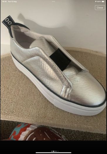 trainers Bnwt alpe silver slip on trainer rrp 180