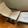 IKEA Poang armchair and footrest for sale. Image 4