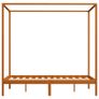 Canopy Bed Frame Honey Brown Solid Pine Wood 140x200 cm Image 4