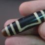 Antique Himalayan Tibetan Circle Square Eyes Agate Dzi Bead Amulet Pendant Image 8