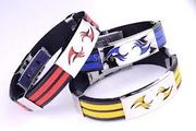 Men Stainless Steel Yellow Silicone  Bracelet. Surf Jewellery. Mens Jewellery