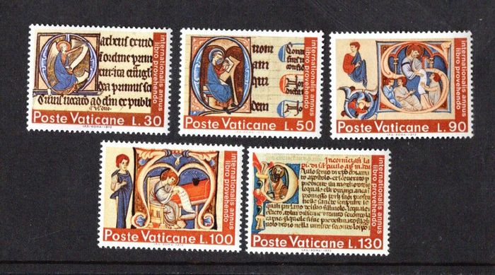 1972 Vatican The International Year of Books Commemorative Stamps Mint Never Hinged (MNH)