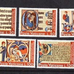 1972 Vatican The International Year of Books Commemorative Stamps Mint Never Hinged (MNH)