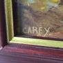 Lovely oil on board of forest land scape singed M Carey. Image 3