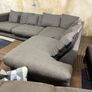 Large grey corner sofa set Image 4