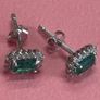 Emerald and Diamond Earrings Image 4