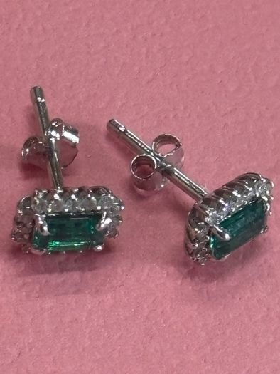 Emerald and Diamond Earrings