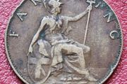 1907 EDWARD VII (1901/10) Farthing coin