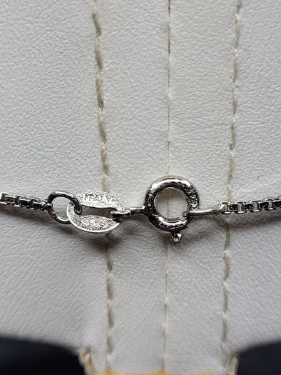 Sterling Silver 925 Ball Drop Pendant Necklace - Italian Box Chain 56cm - 6.63g